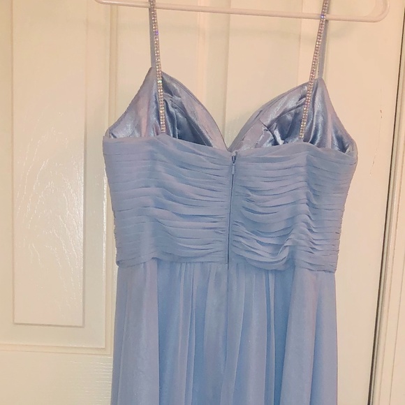 Light Blue Chiffon Dress - Picture 2 of 5